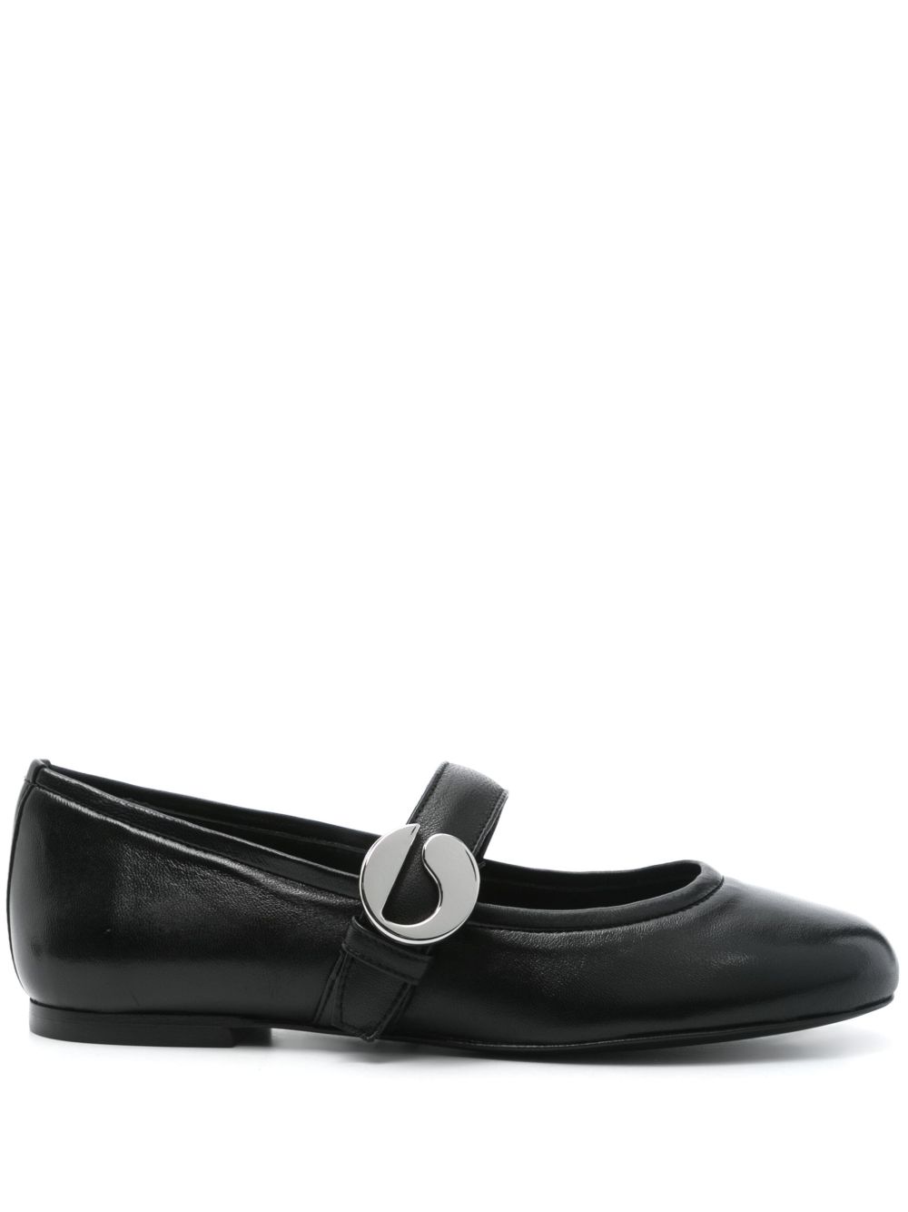 COPSH74F6016BLK 레더 발레 플랫
